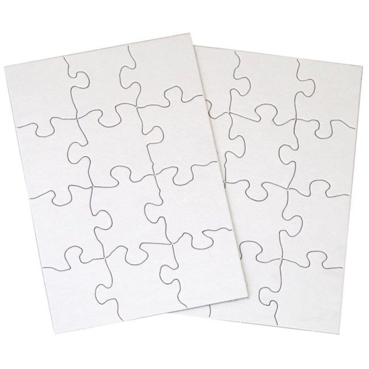 5.5 x 8 in. Blank Puzzle, White - 12 Piece - 12 Per Pack